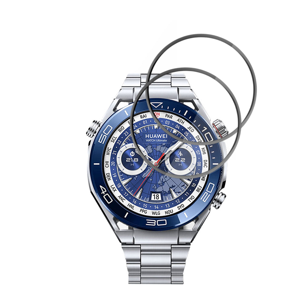 Προστατευτική Μεμβράνη Techsuit Nano Flex για Huawei Watch Ultimate 2 / Ultimate, Σετ 2 τεμαχίων, Πλαστική, Μαύρη
