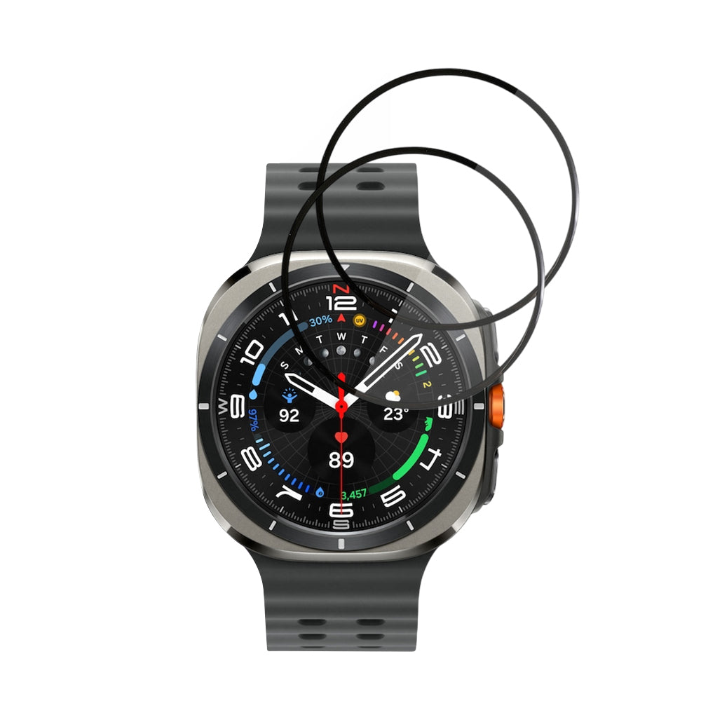 Προστατευτική Μεμβράνη Techsuit Nano Flex για Samsung Galaxy Watch Ultra, Σετ 2 τεμαχίων, Πλαστική, Μαύρη