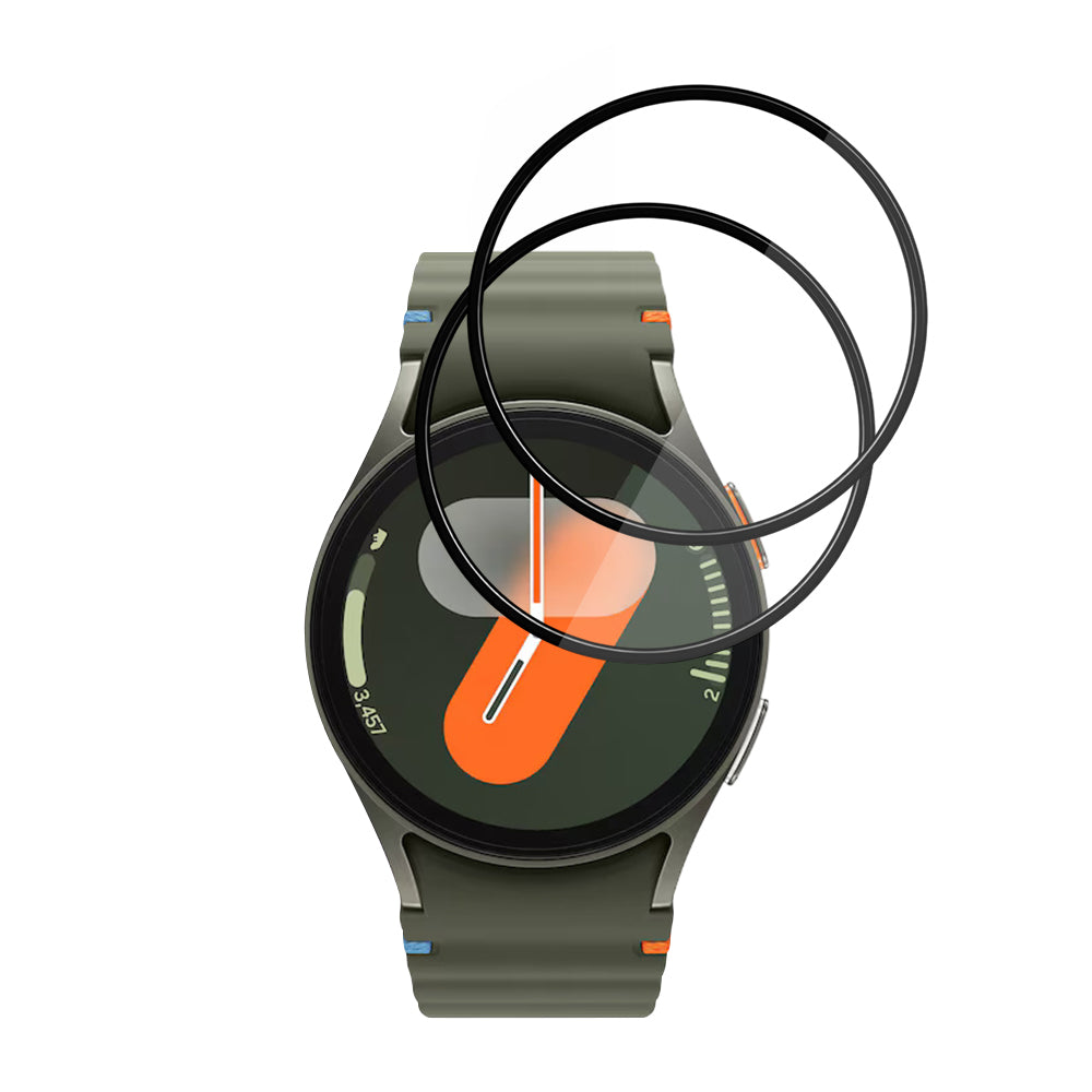 Προστατευτική Μεμβράνη Techsuit Nano Flex για Samsung Galaxy Watch7 40mm, Σετ 2 τεμαχίων, Πλαστική, Μαύρη