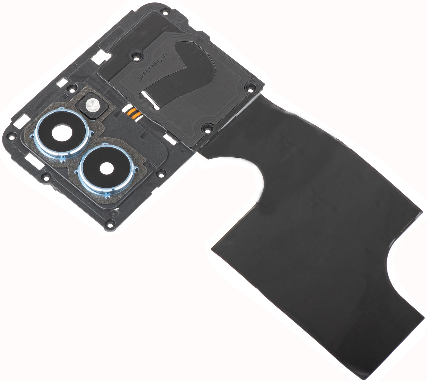 Γυαλί Κάμερας Πίσω - Φλας - Εσωτερικό Πλαίσιο - Κεραία NFC HMD Pulse Pro, με Πλαίσιο, Ασημί, Service Pack 286954396