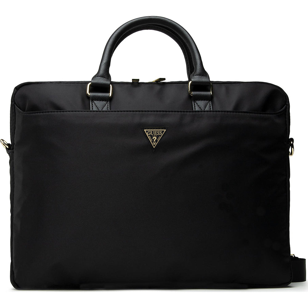Τσάντα Guess Triangle Logo για Laptop 16 ιντσών, Μαύρη