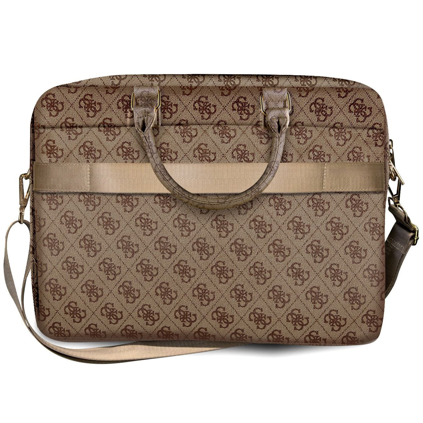 Guess 4G Metal Logo Bag for 15inch - 16inch Laptop, Brown
