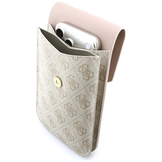 Καθολική Θήκη για Τηλέφωνο, Guess, 4G Grained Classic Logo, Ροζ