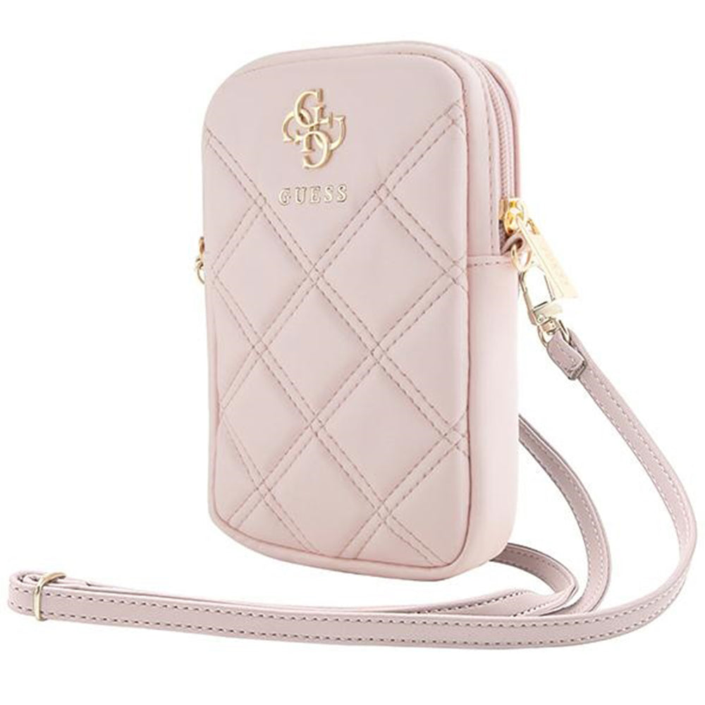 Τσάντα Καθολική για Τηλέφωνο, Guess, Quilted 4G, Ροζ