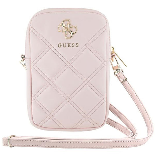 Τσάντα Καθολική για Τηλέφωνο, Guess, Quilted 4G, Ροζ