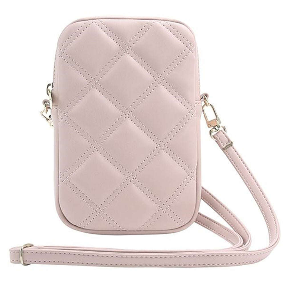 Τσάντα Καθολική για Τηλέφωνο, Guess, Quilted 4G, Ροζ