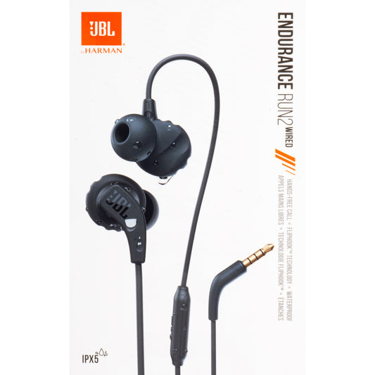 Handsfree 3.5mm JBL Endurance Run 2, Μαύρο ENDURRUN2BLK