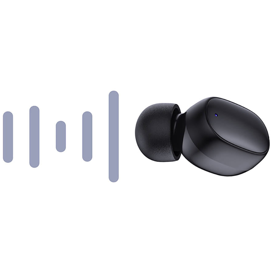 Handsfree Bluetooth 3MK FlowBuds, TWS, Μαύρο