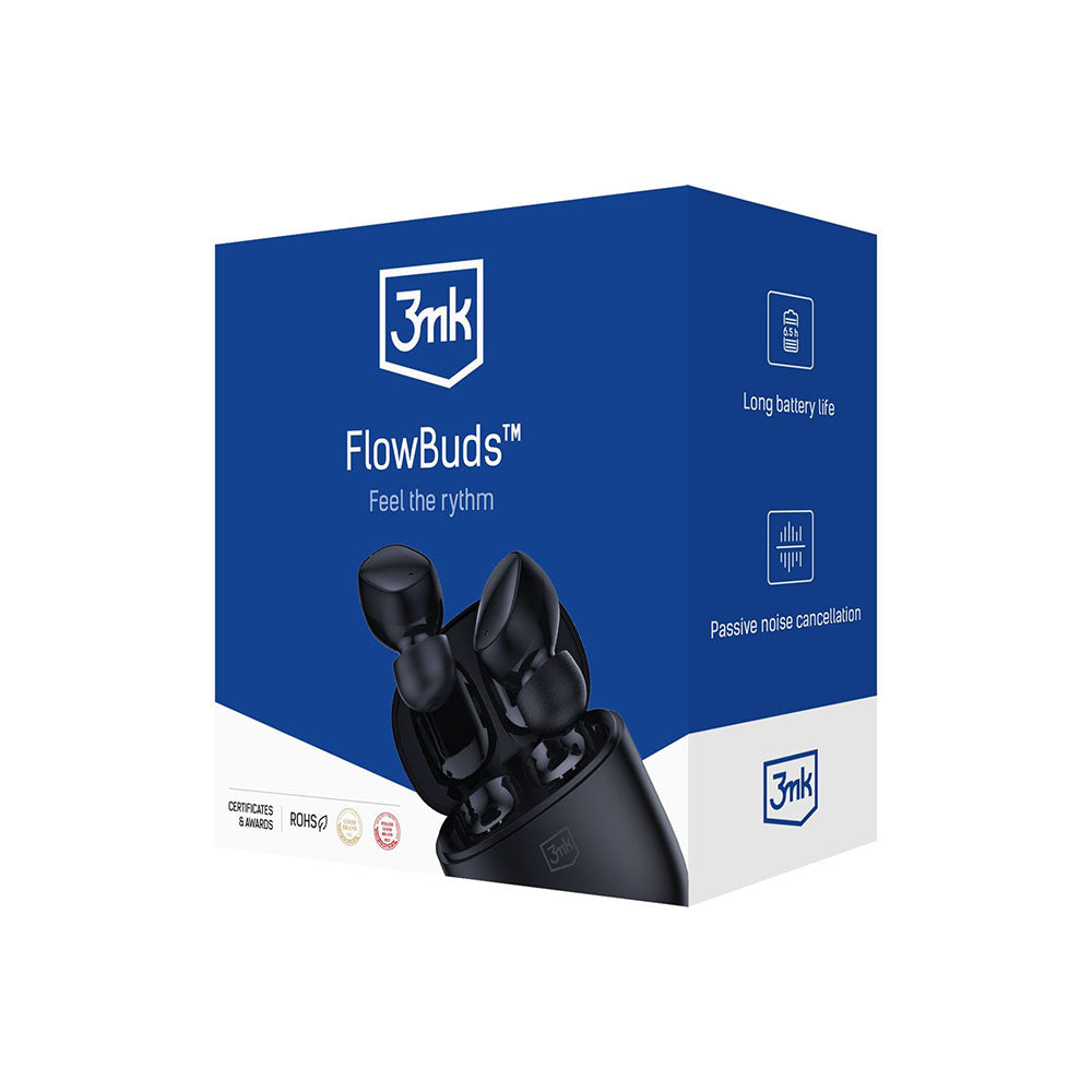 Handsfree Bluetooth 3MK FlowBuds, TWS, Μαύρο