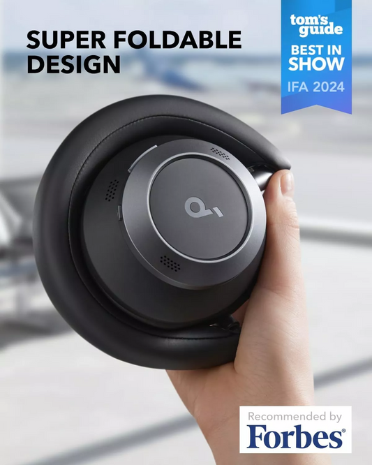 Handsfree Bluetooth Anker SoundCore Space One Pro, A2DP, ANC, Μαύρο, Επανασφραγισμένο A3062G11