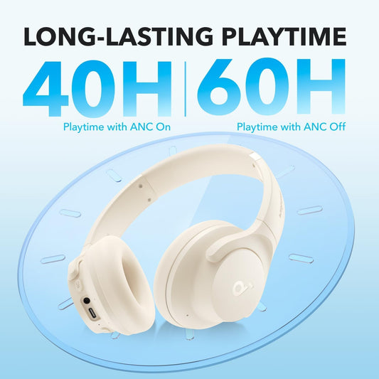 Handsfree Bluetooth Anker SoundCore Life Q20i, MultiPoint, A2DP, ANC, Λευκό A3004G21