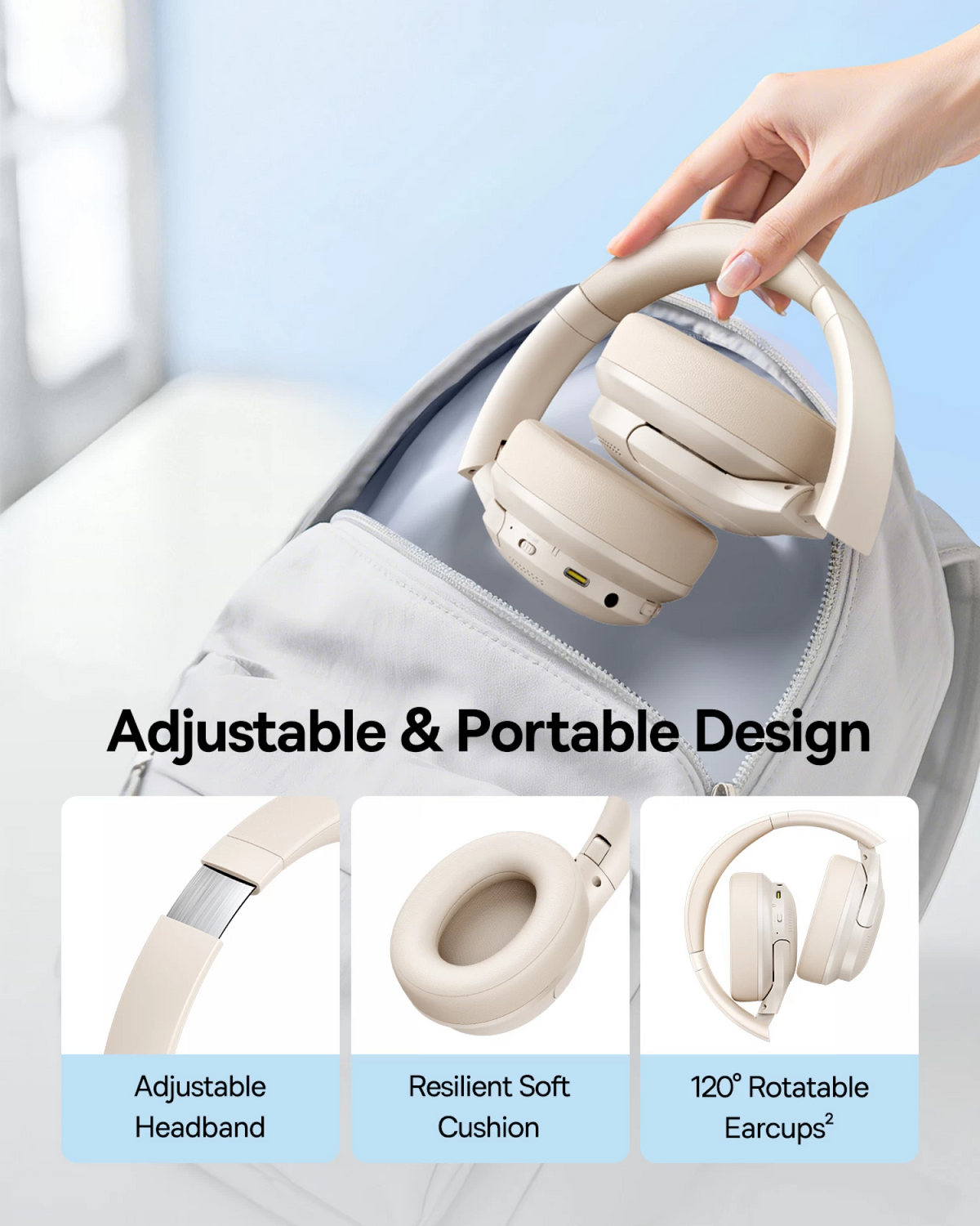 Handsfree Bluetooth Baseus BH1 Lite, A2DP, Λευκό A0203C02
