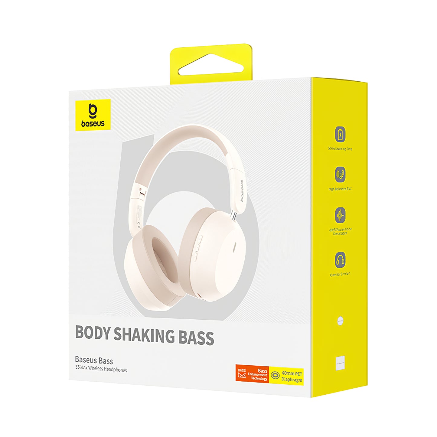 Handsfree Bluetooth Baseus Bass 35 Max, A2DP, Λευκό A00070800221-00