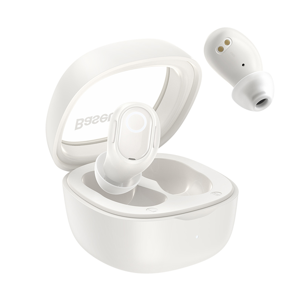 Handsfree Bluetooth Baseus Bowie WM02, TWS, Λευκό, Επανασφραγισμένο NGTW370202