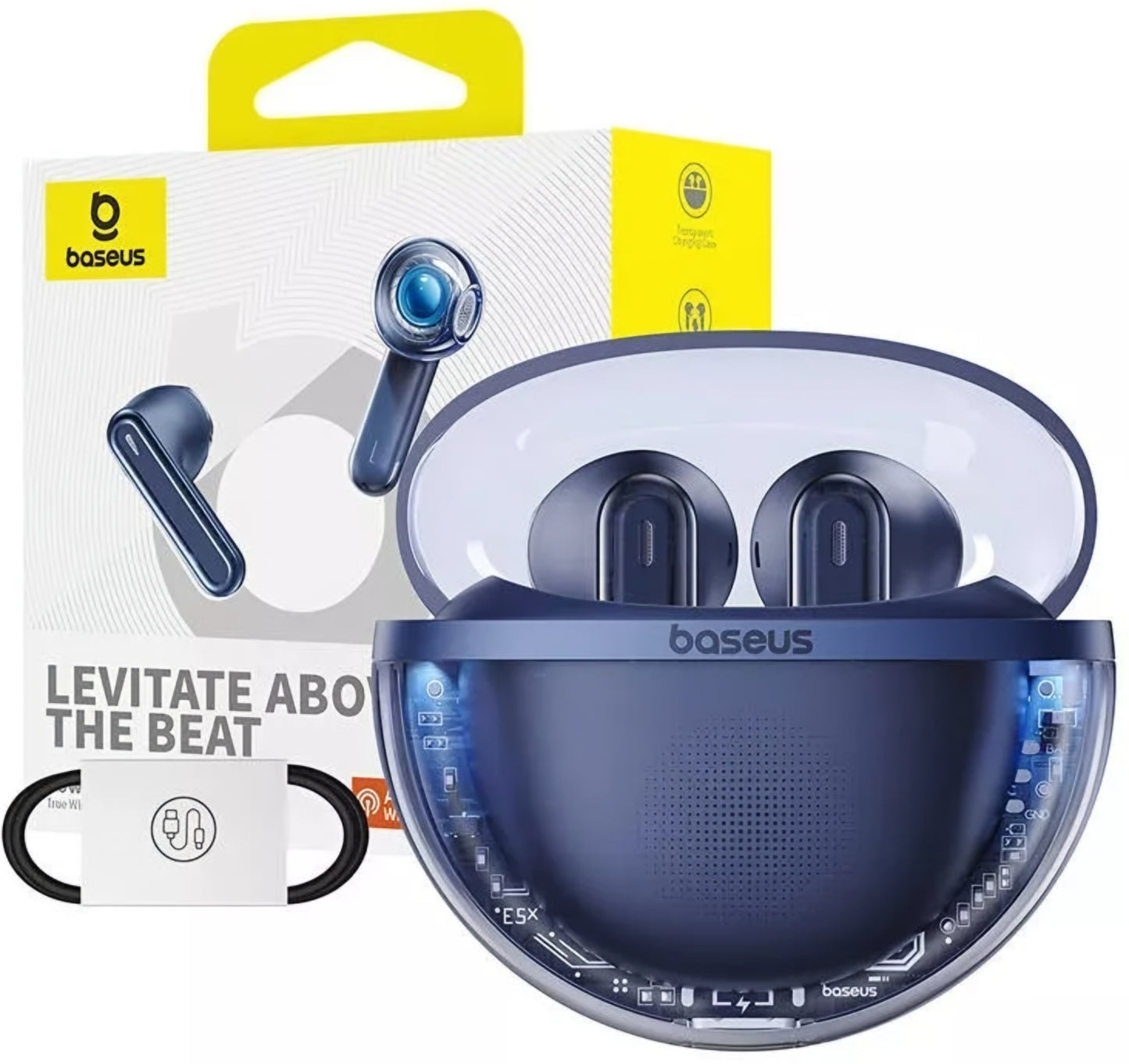 Handsfree Bluetooth Baseus Bowie E5x, TWS, Μπλε A00060101323-00