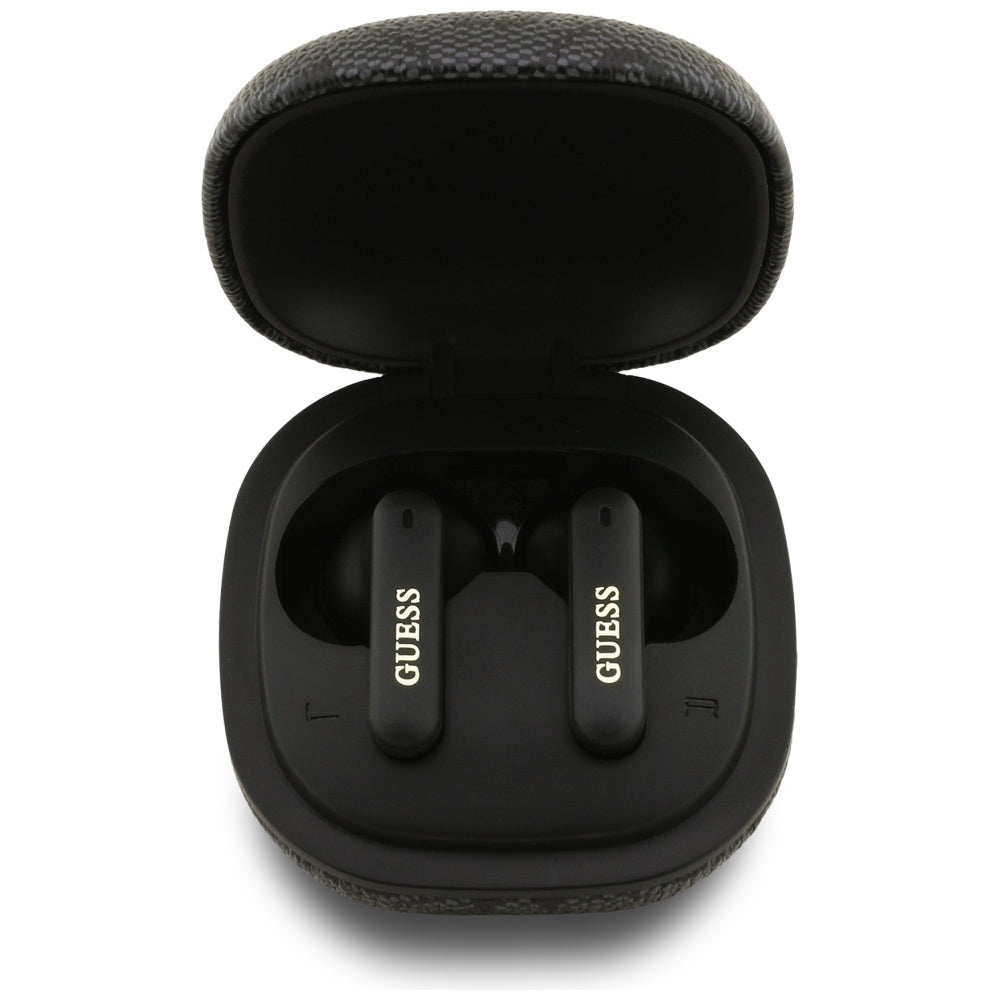Handsfree Bluetooth Guess 4G Classic Metal Logo, TWS, Μαύρο