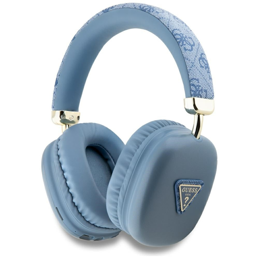 Handsfree Bluetooth Guess 4G Gold Triangle Logo, A2DP, Μπλε