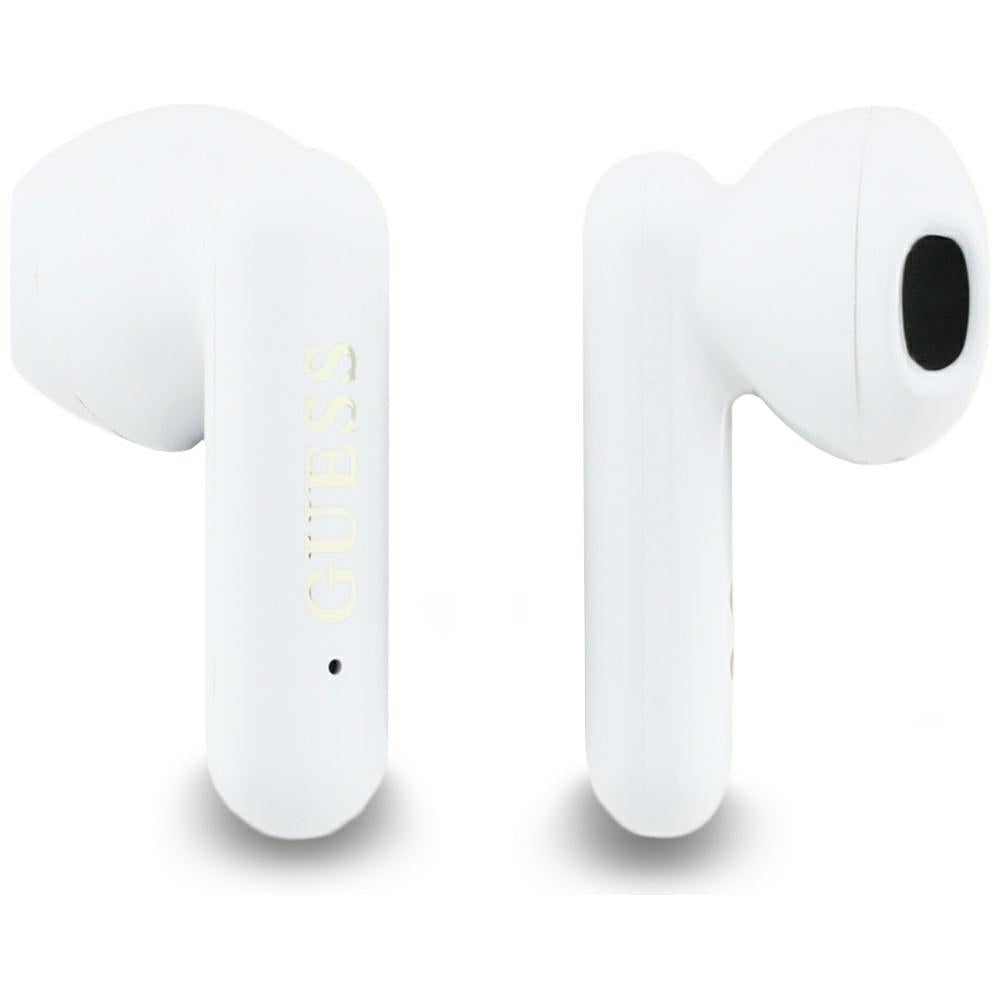 Handsfree Bluetooth Guess 4G Metal Logo, TWS, Λευκό