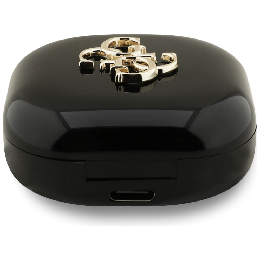 Handsfree Bluetooth Guess 4G Metal Logo, TWS, Μαύρο