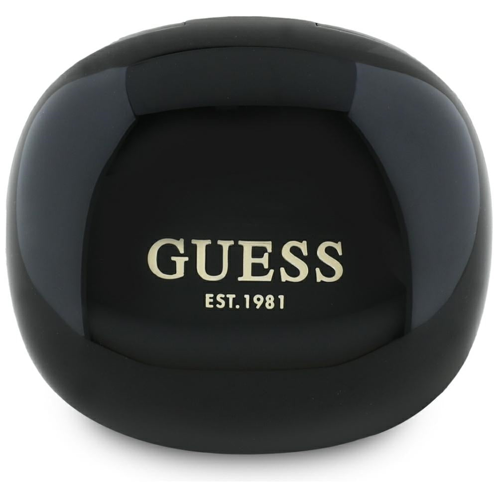 Handsfree Bluetooth Guess Flat Classic Logo Electroplated, TWS, Μαύρο