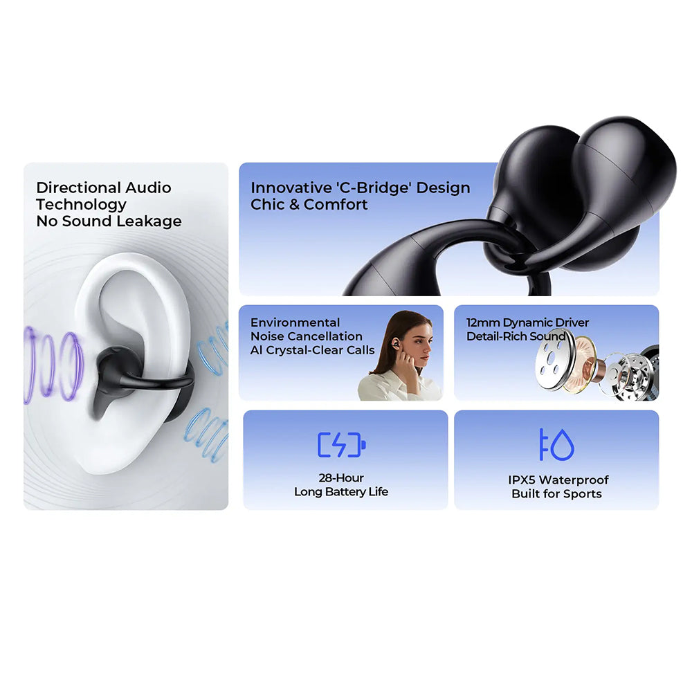 Handsfree Bluetooth HAVIT OWS916 Lite, TWS, Μαύρο