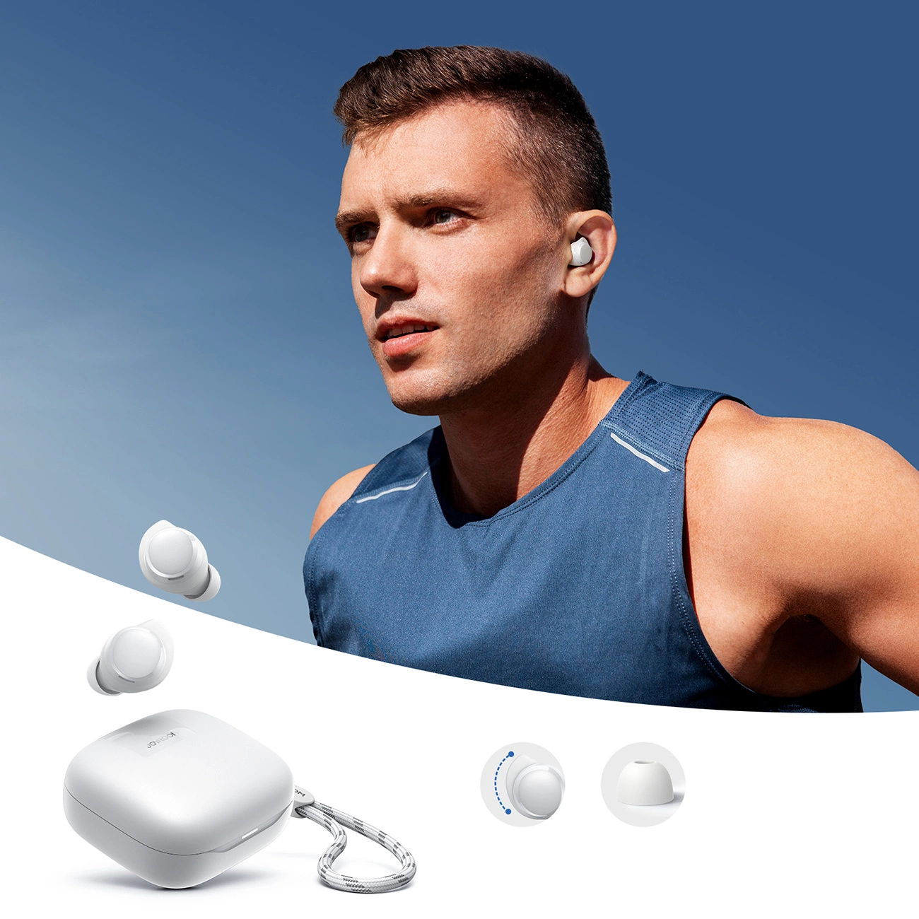 Ασύρματα ακουστικά Bluetooth Joyroom Jdots JR-DB3, TWS, Λευκό
