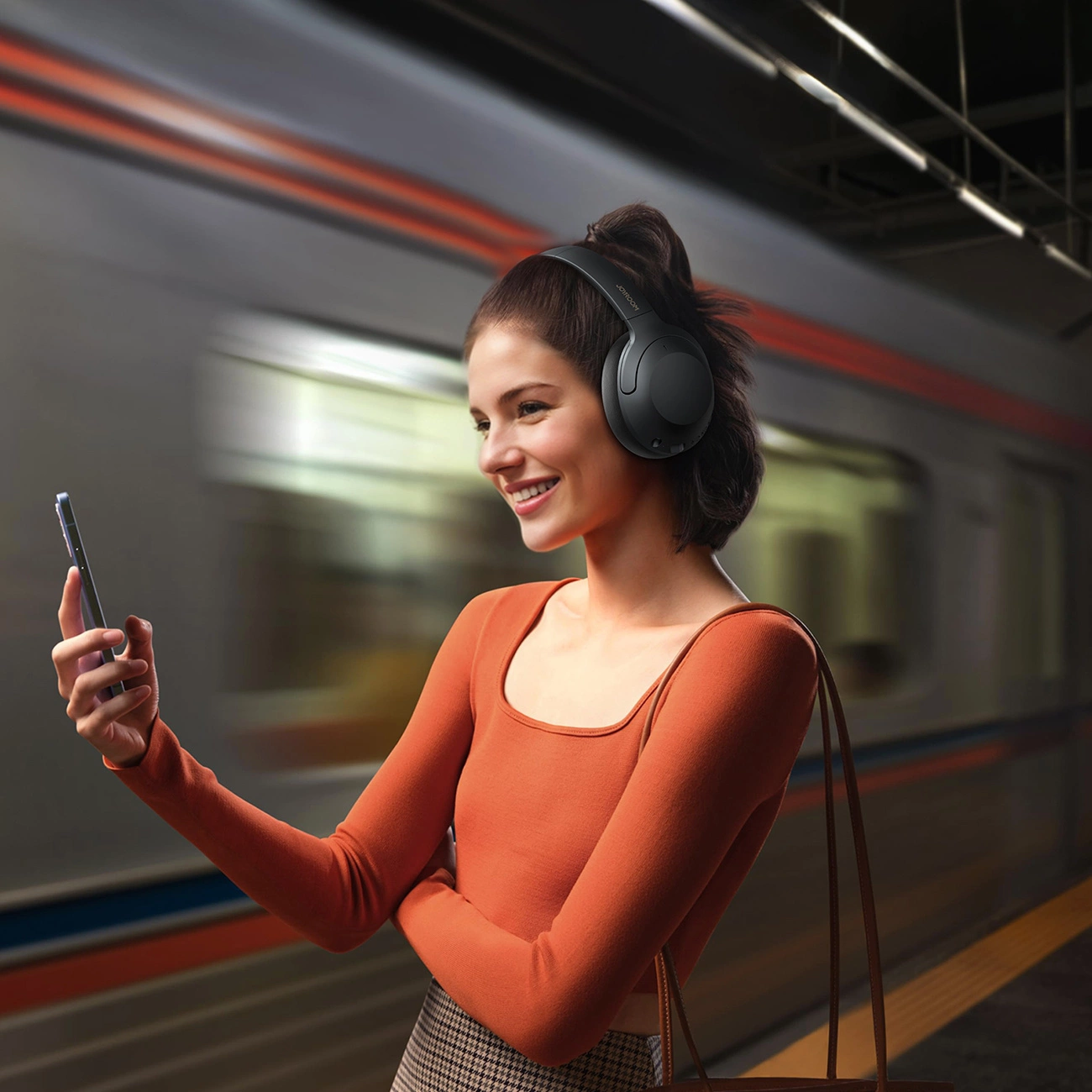 Ασύρματα ακουστικά Bluetooth Joyroom JR-JH2, A2DP, ANC, Μαύρο
