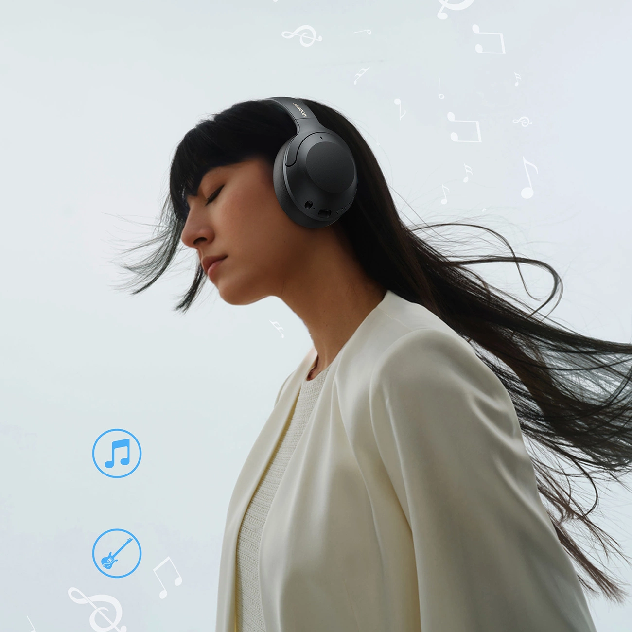 Ασύρματα ακουστικά Bluetooth Joyroom JR-JH2, A2DP, ANC, Μαύρο