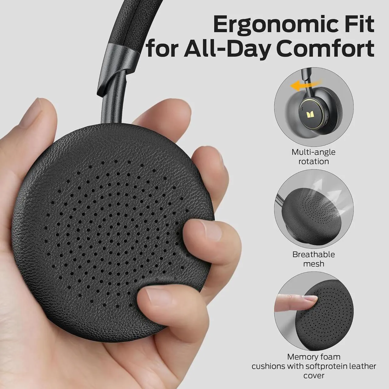 Ασύρματο ακουστικό Bluetooth Monster N-tune mini 02, A2DP, ANC, Μαύρο