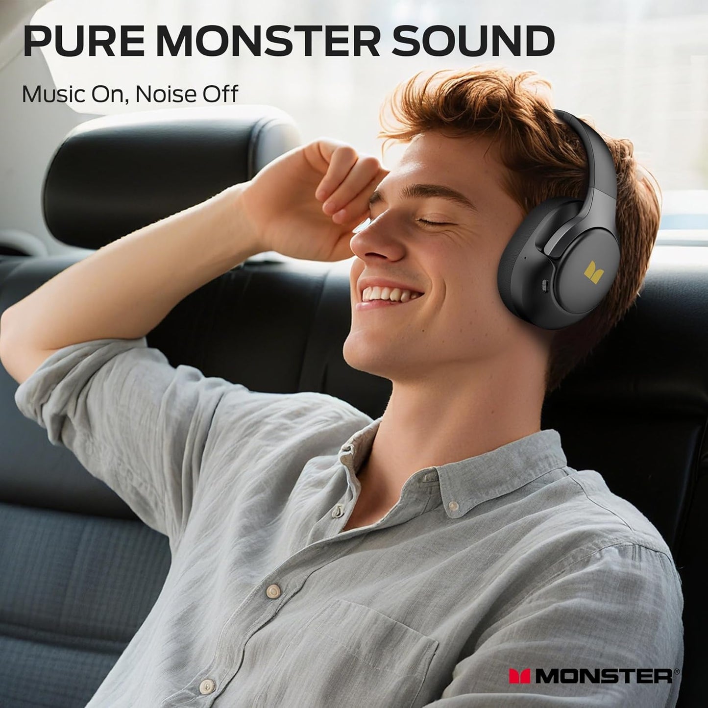 Ασύρματο ακουστικό Bluetooth Monster Persona 5th, MultiPoint, A2DP, ANC, Μαύρο
