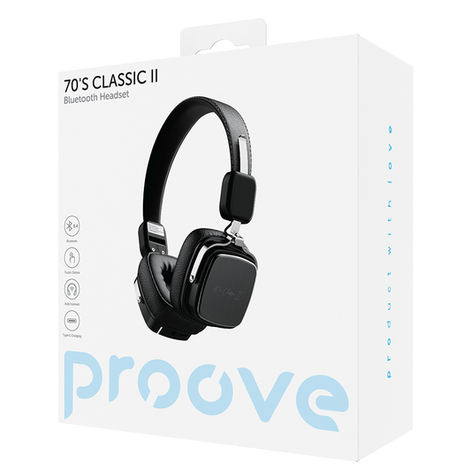 Handsfree Bluetooth Proove 70's Classic II, A2DP, Μαύρο