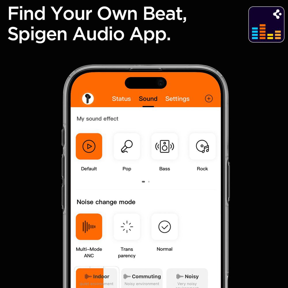 Handsfree Bluetooth Spigen SA2401, TWS, ANC, Μαύρο ASD07887