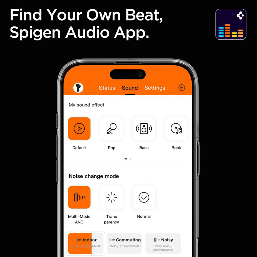 Handsfree Bluetooth Spigen SA2402, TWS, ANC, Μαύρο ASD07888