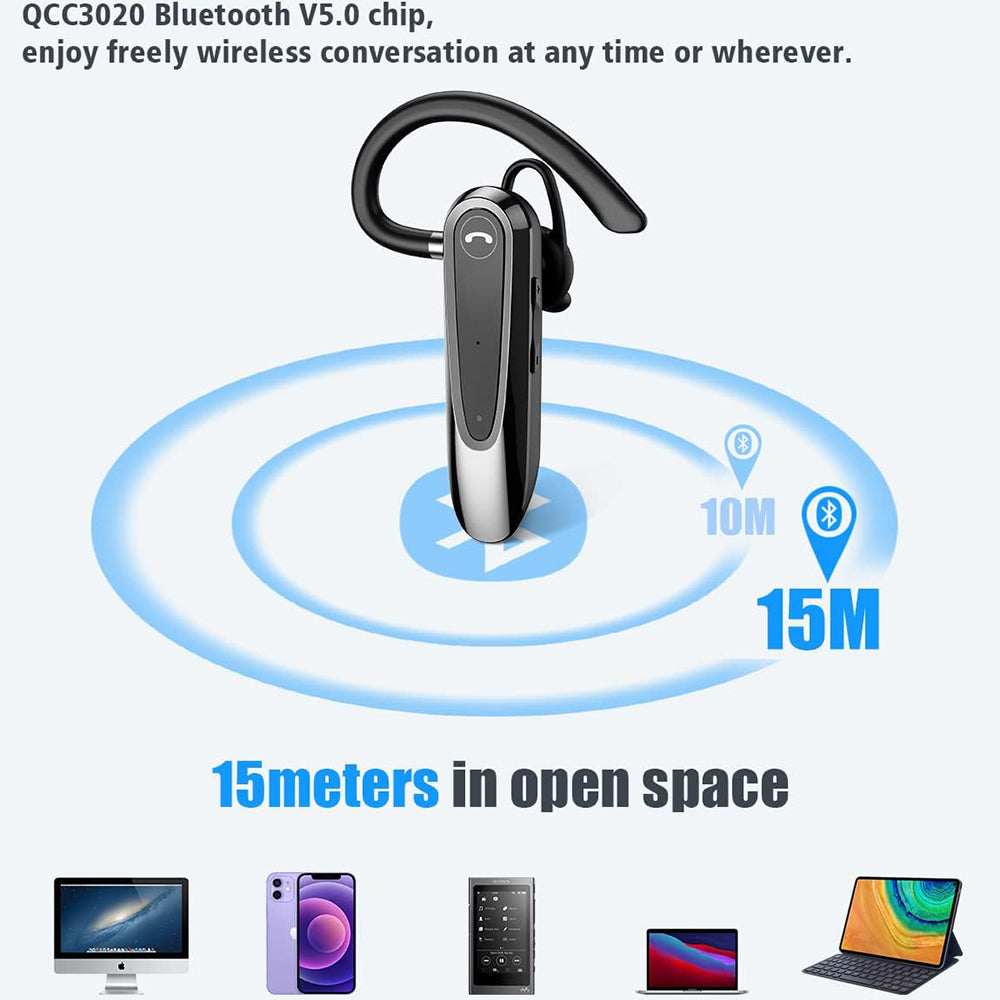 Handsfree Bluetooth Techsuit CB2 AirTalk, A2DP, Μαύρο