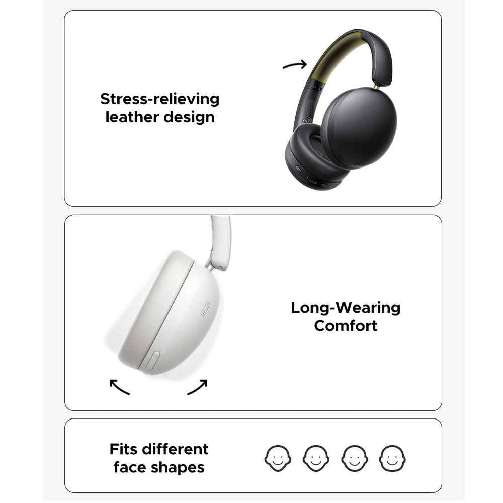 Handsfree Bluetooth UGREEN HiTune Max 2 HP205, MultiPoint, A2DP, ANC, Μαύρο