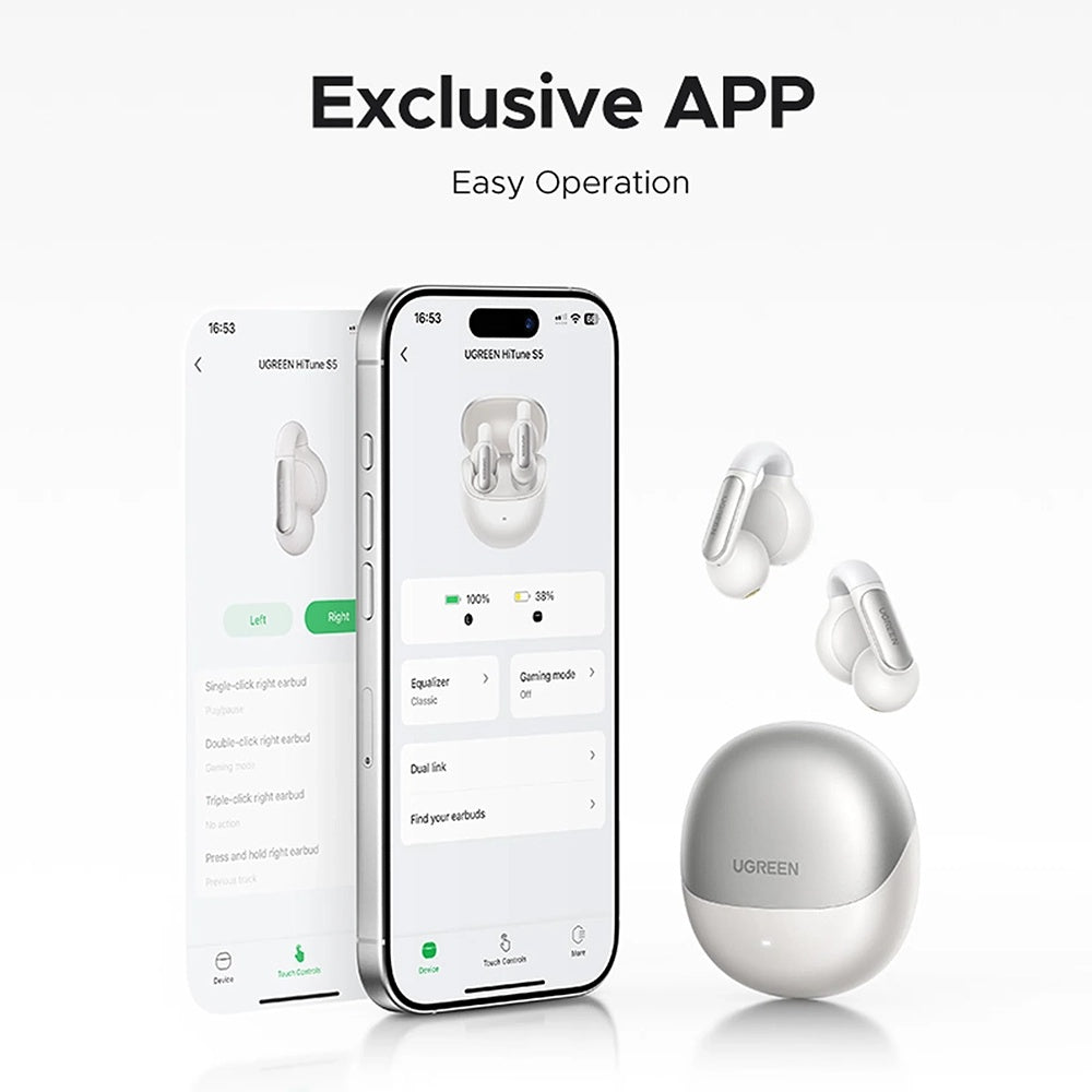 Handsfree Bluetooth UGREEN HiTune S5 True WS210, TWS, Λευκό