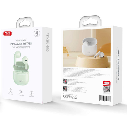 Bluetooth Handsfree XO Design X33, TWS, πράσινο
