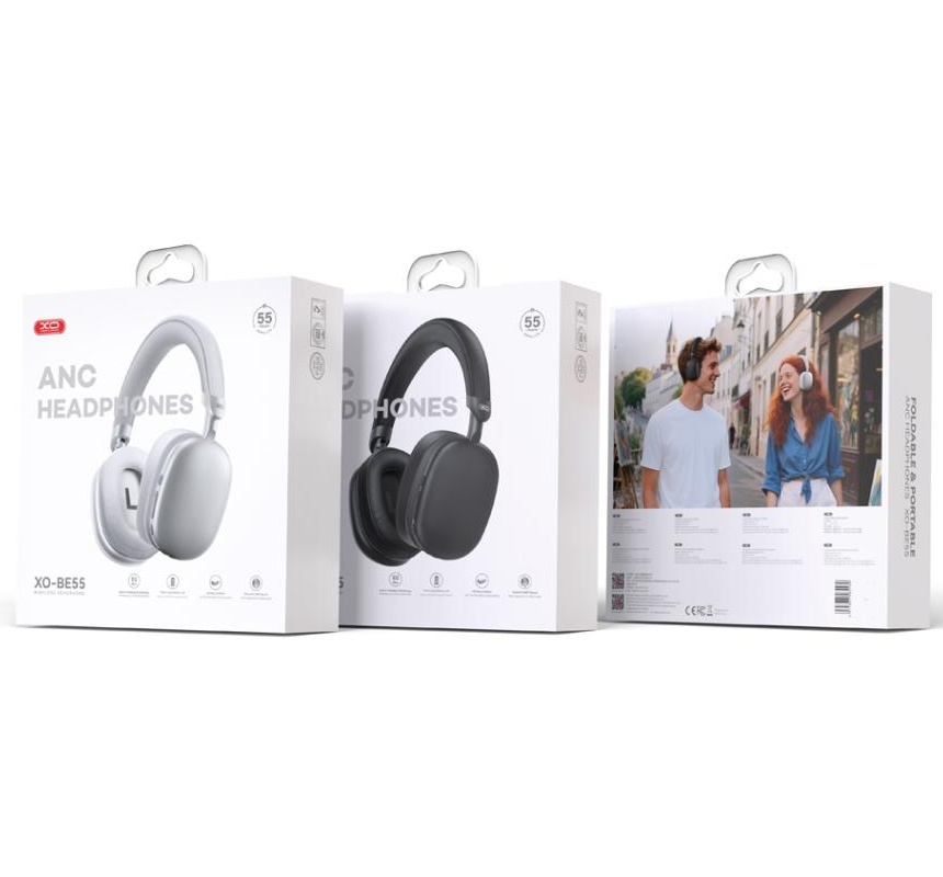 Ασύρματο ακουστικό Bluetooth XO Design BE55, A2DP, ANC, Μαύρο