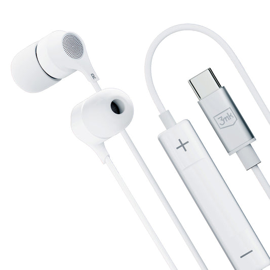 Handsfree USB-C 3MK, Λευκό