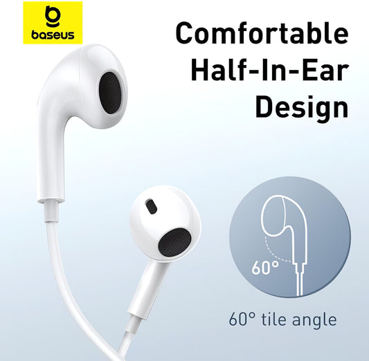 Ακουστικό USB-C Baseus Encok CZ17, Λευκό A00170000213-Z1