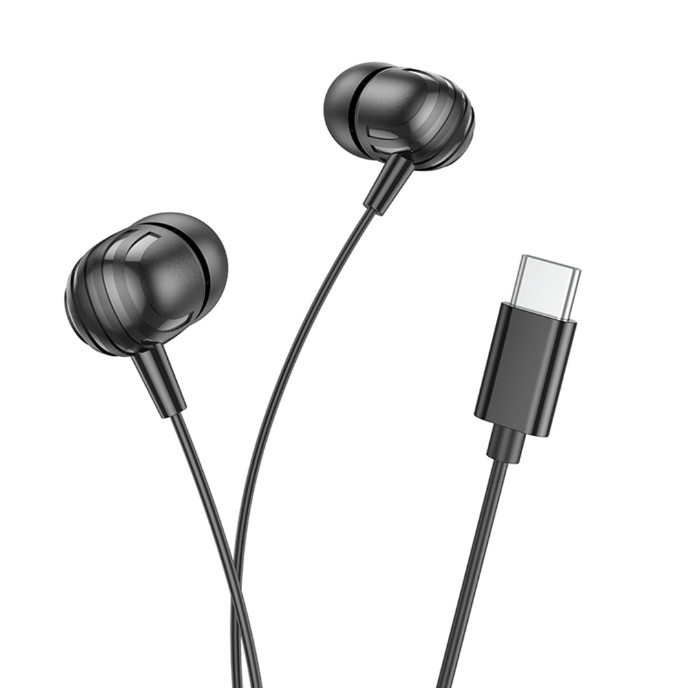 Handsfree USB-C Borofone BM77 Delicious, Μαύρο