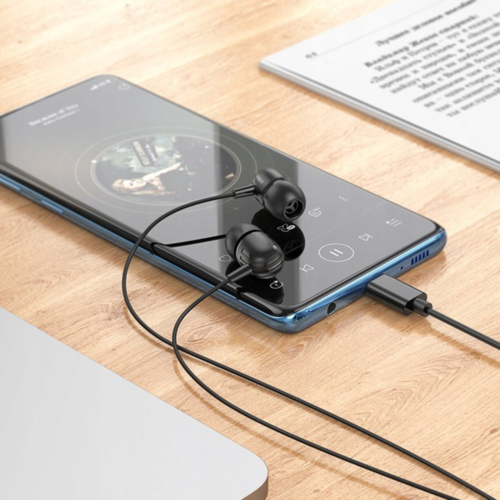 Handsfree USB-C Borofone BM77 Delicious, Μαύρο