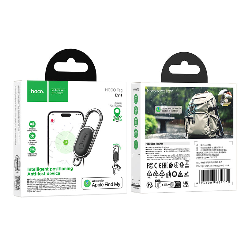 HOCO SmartTag E91J για σειρές iOS, Μαύρο