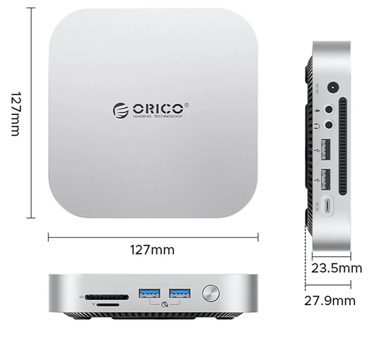 Orico MiniLink M49P Multifunctional Hub for Apple Mac Mini M4, 9in1, Silver