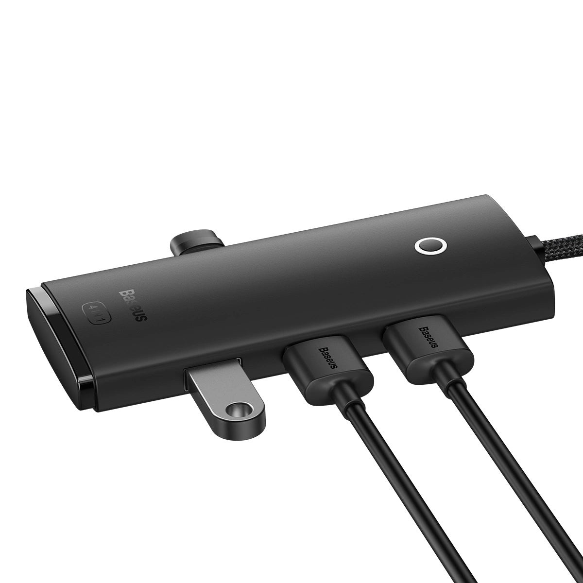 Hub USB Baseus Lite, 4 x USB-A 3.0 - 1 x USB-C, 2m, Μαύρο WKQX030201