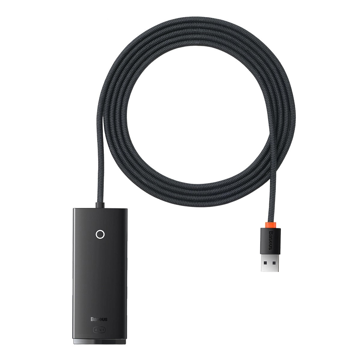 Hub USB Baseus Lite, 4 x USB-A 3.0 - 1 x USB-C, 2m, Μαύρο WKQX030201