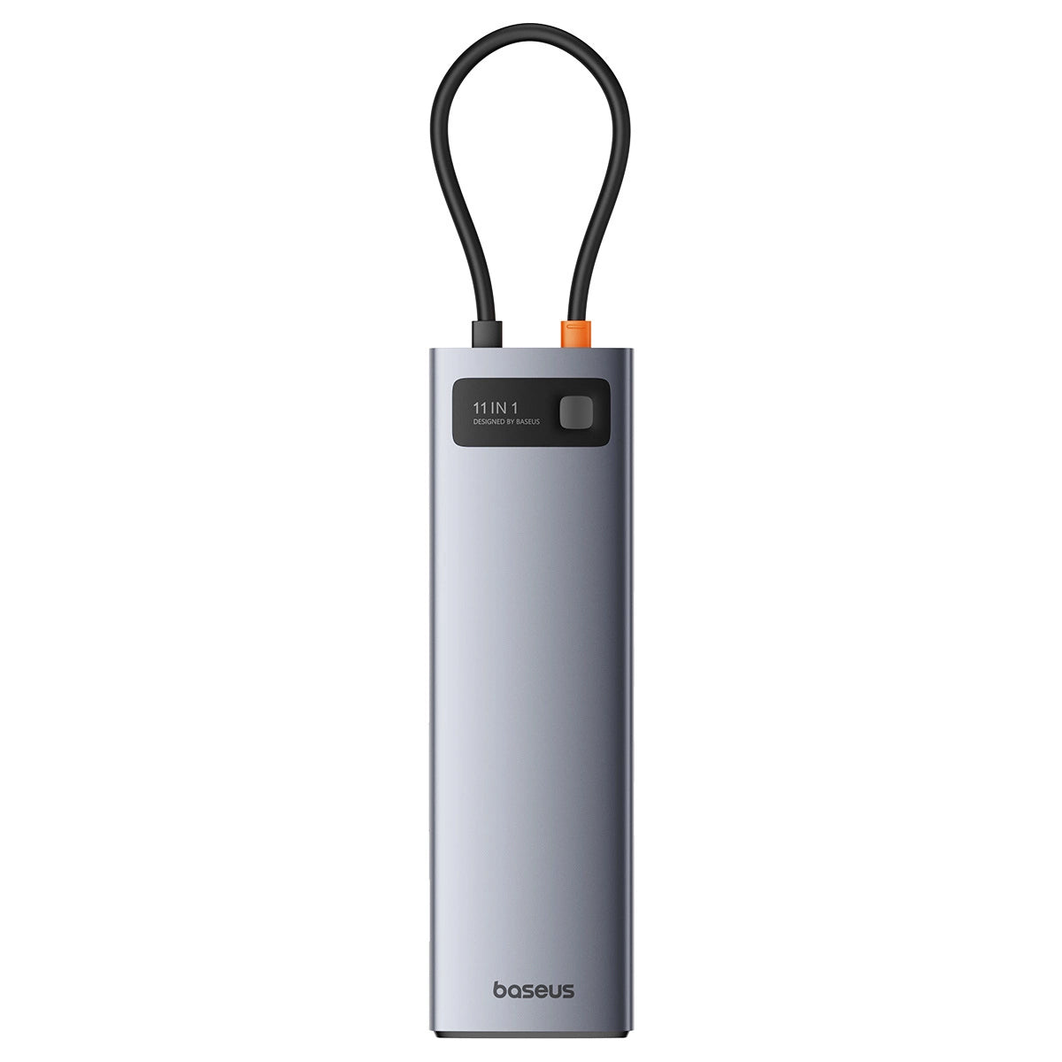 Hub USB-C Baseus Metal Gleam, 3 x USB-A 3.0 - 1 x USB-A - 1 x USB-C - 1 x HDMI - 1 x VGA - 1 x Jack 3.5mm - 1 x RJ45 - 1 x SD - 1 x microSD, Γκρι
