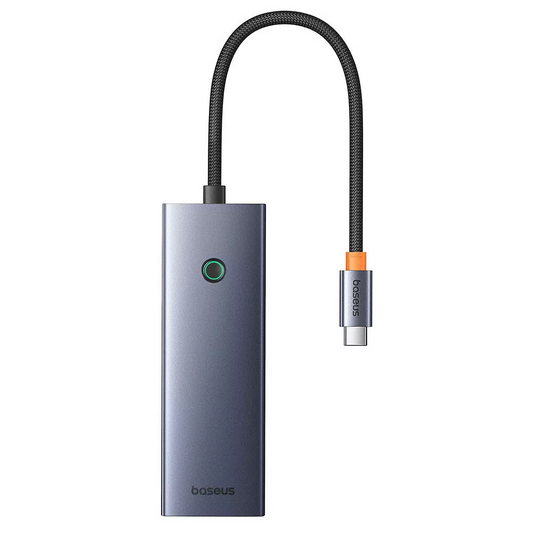 Hub USB-C Baseus UltraJoy, 3 x USB-A 3.0 - 1 x USB-C - 1 x HDMI - 1 x SD - 1 x microSD, Γκρι B00052803811-03