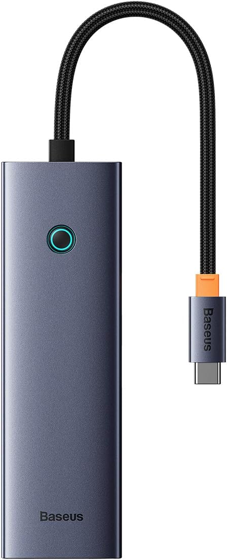 Hub USB-C Baseus UltraJoy, 2 x USB-A 3.0 - 1 x USB-C - 1 x HDMI - 1 x RJ45 - 1 x SD - 1 x microSD, Γκρι B00052805813-00