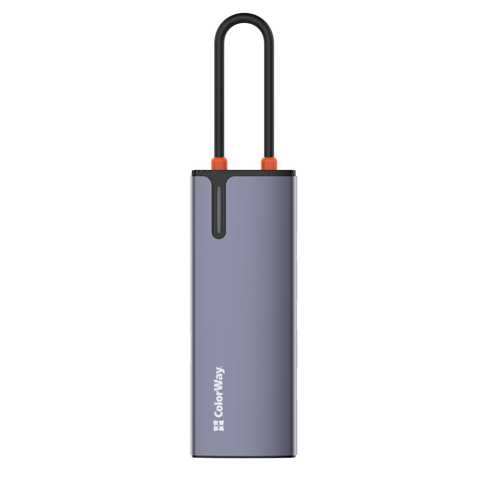Hub USB-C ColorWay CW-HUB03, 6in1, Ασημί
